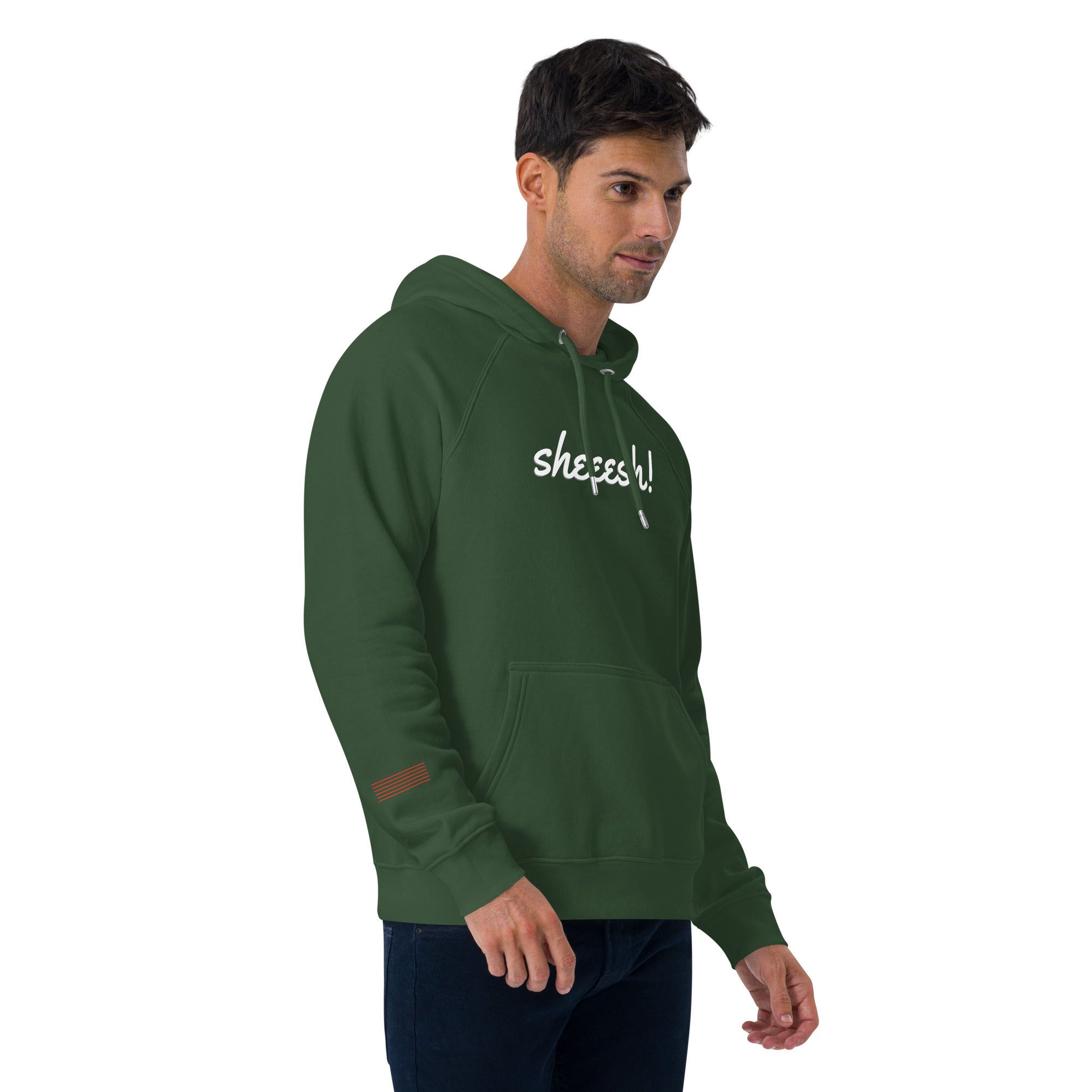 Sheeesh Unplug Unisex eco raglan hoodie