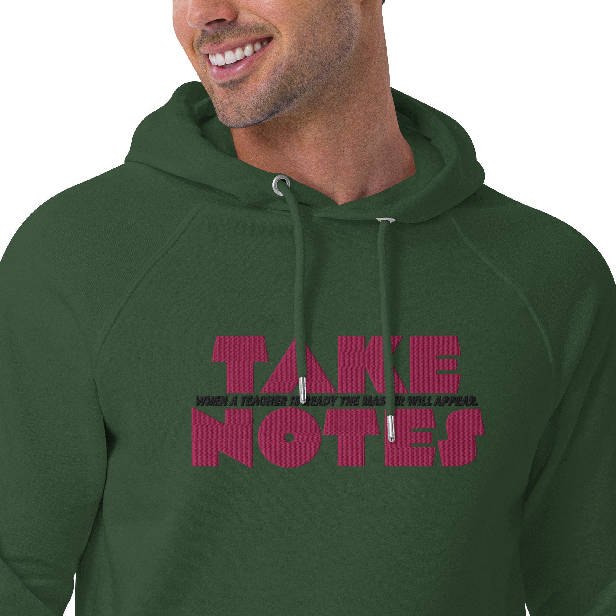 Take Notes #1 Unisex eco raglan hoodie