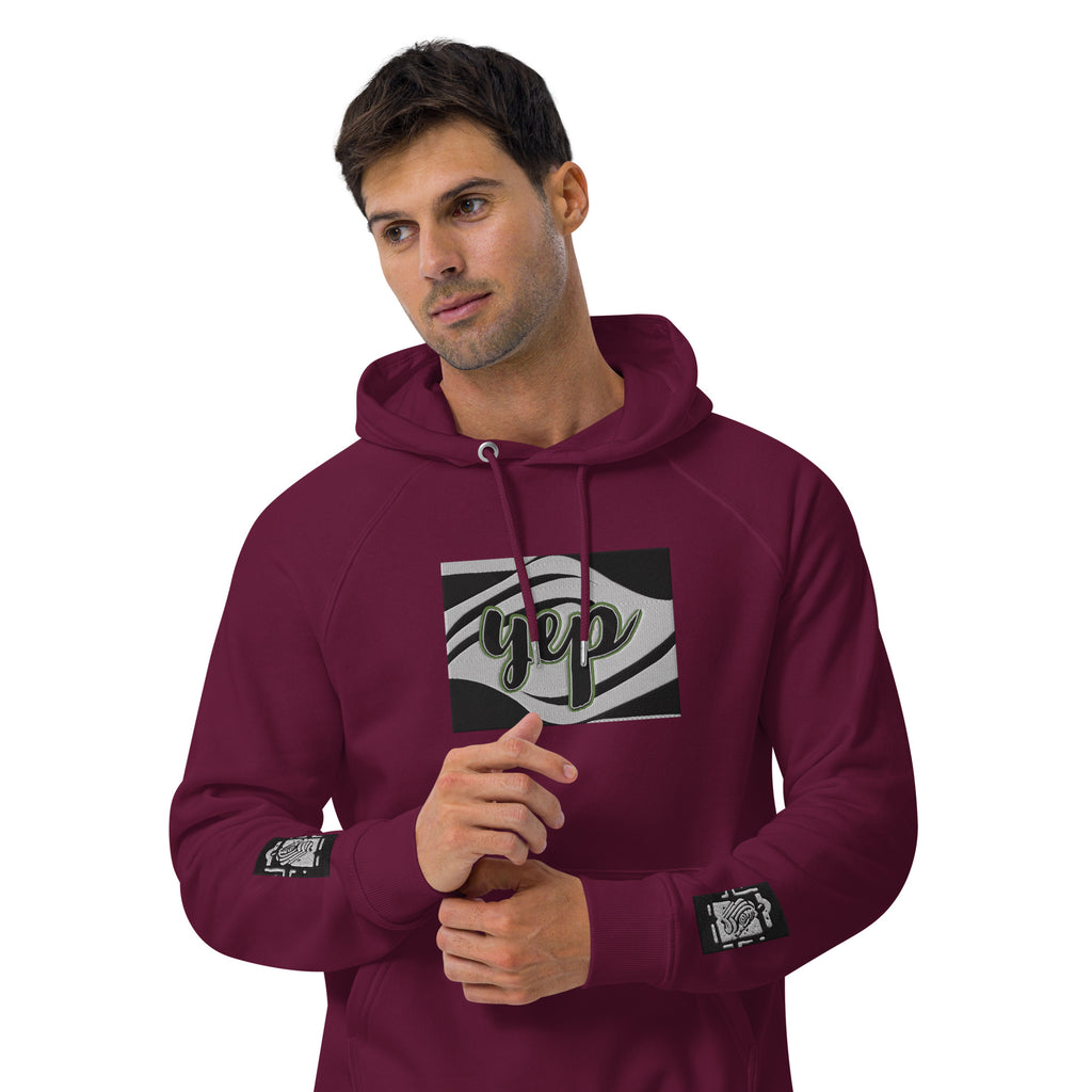Yep Life be Life’n Unisex eco raglan hoodie