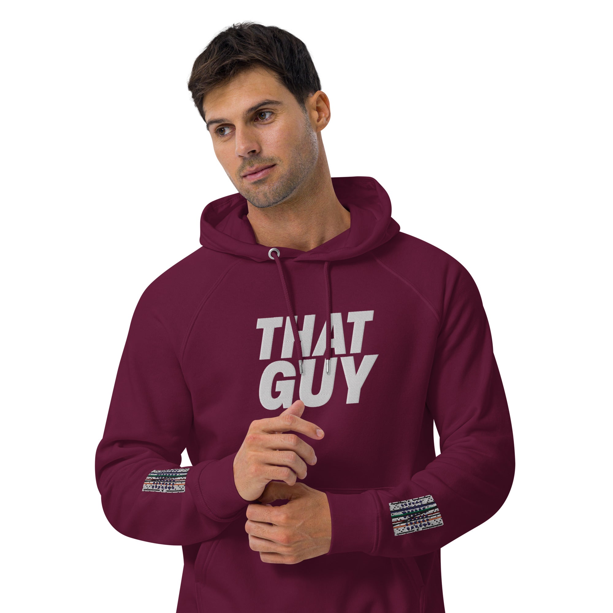 That Guy Unisex eco raglan hoodie