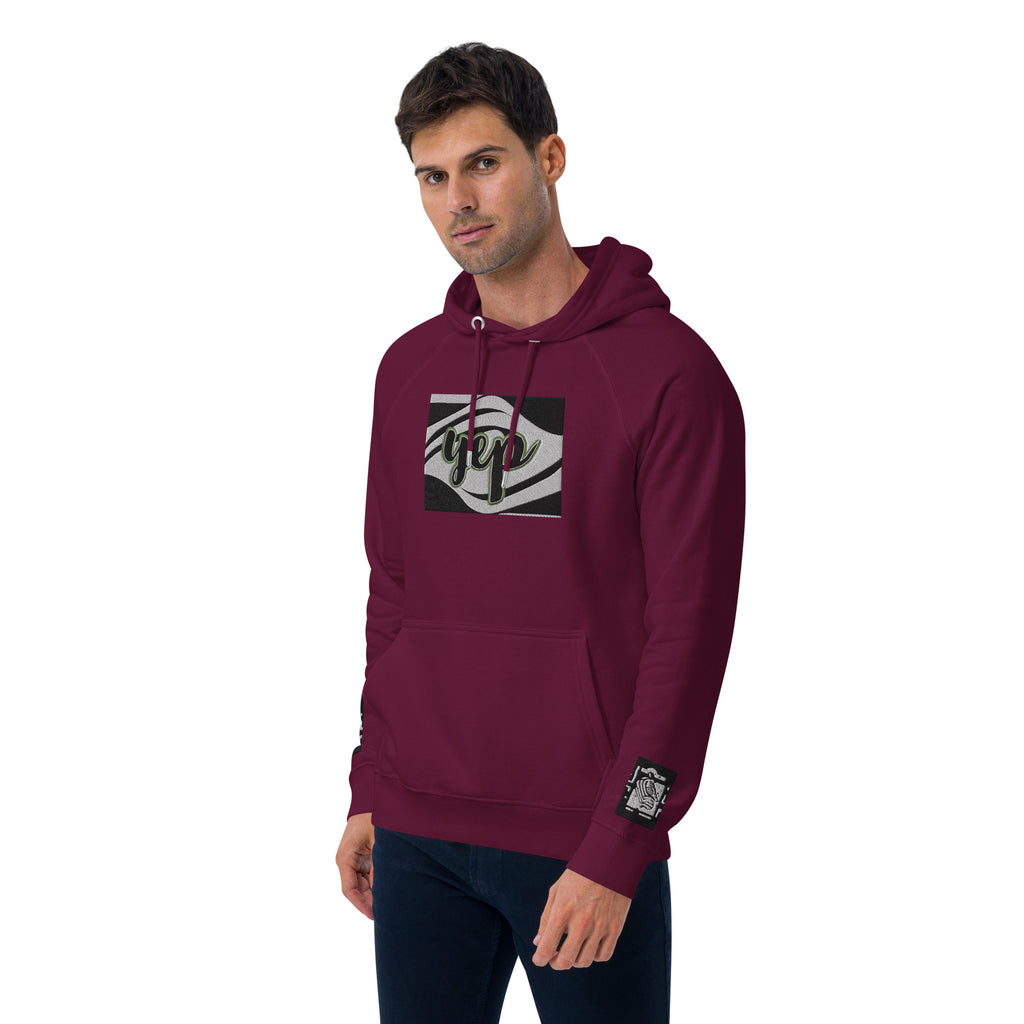 Yep Life be Life’n Unisex eco raglan hoodie