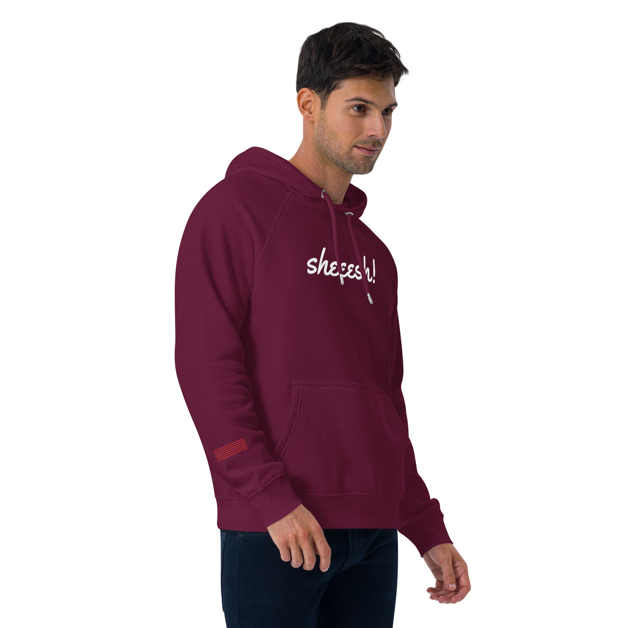 Sheeesh Unplug Unisex eco raglan hoodie