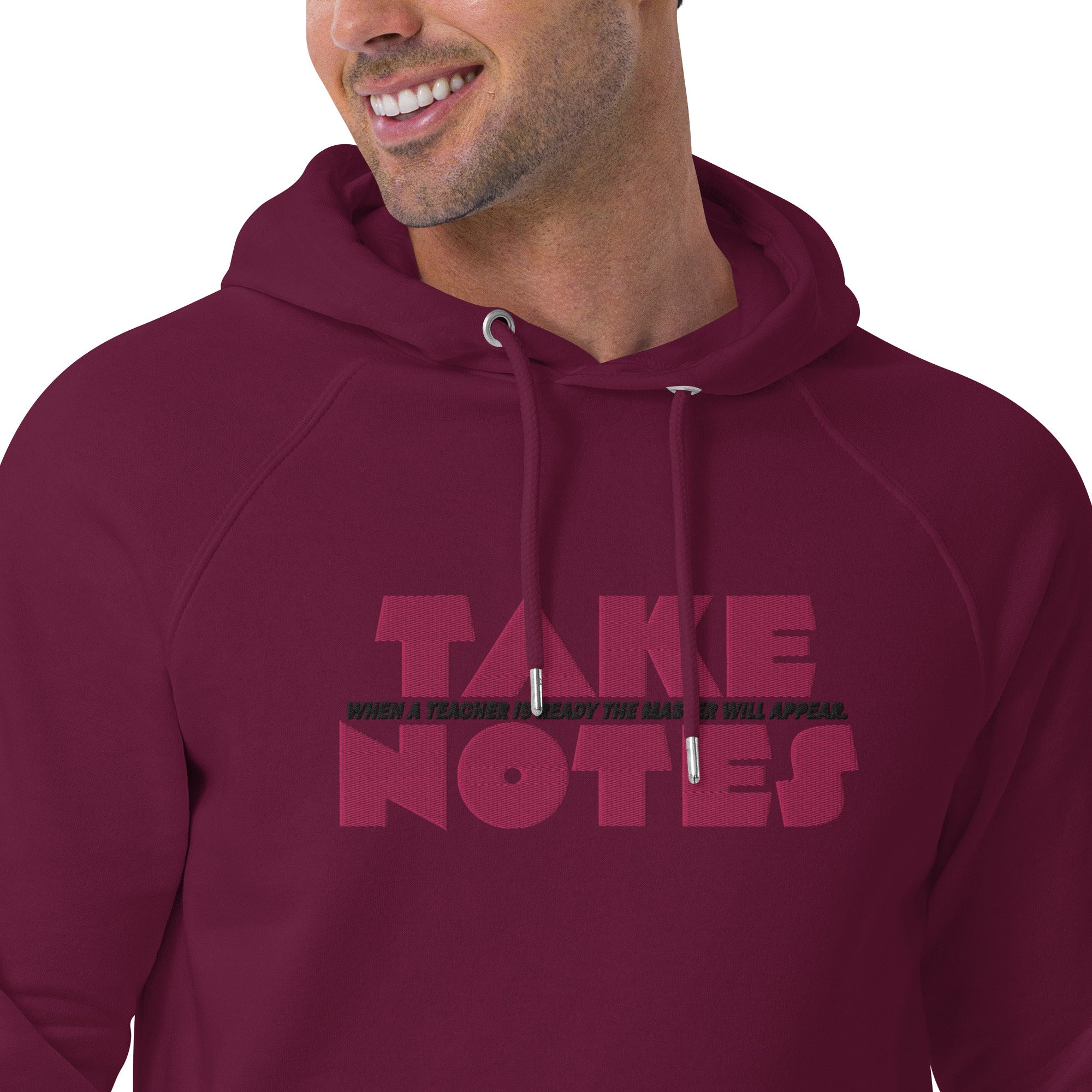 Take Notes #1 Unisex eco raglan hoodie