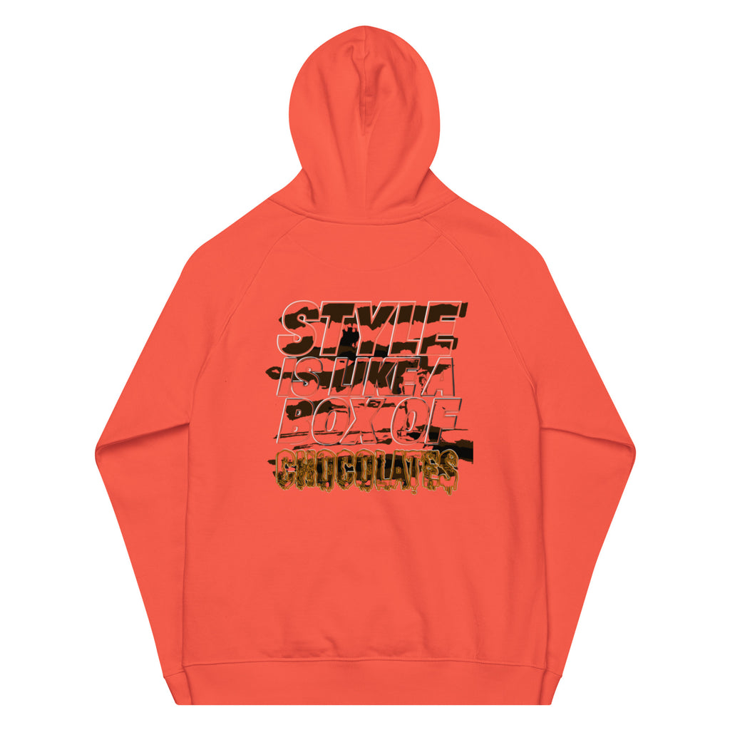 Melanated Masterpiece (Chocolates) Unisex eco raglan hoodie