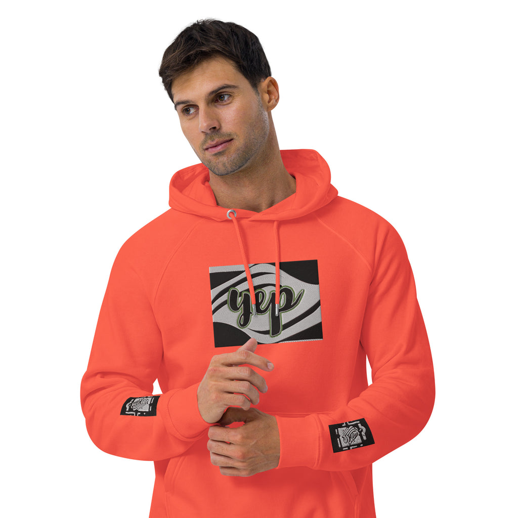 Yep Life be Life’n Unisex eco raglan hoodie
