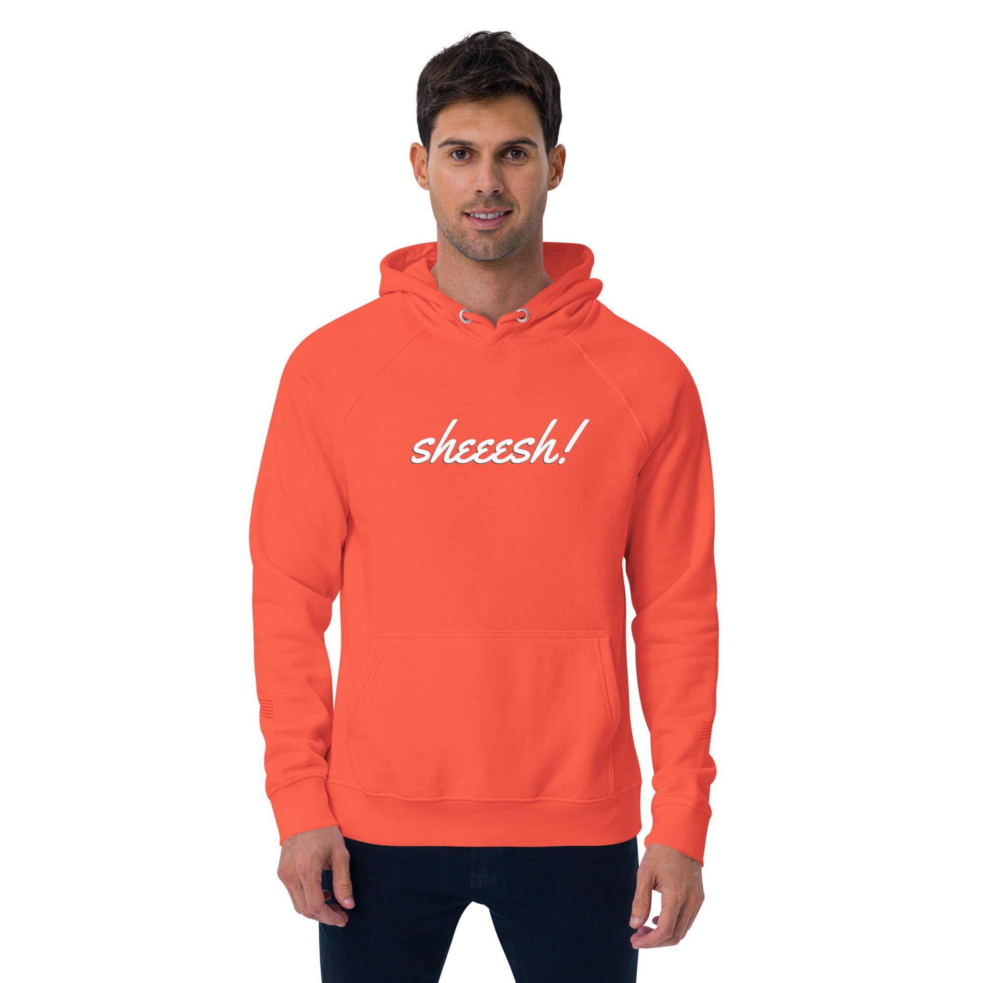 Sheeesh Unplug Unisex eco raglan hoodie