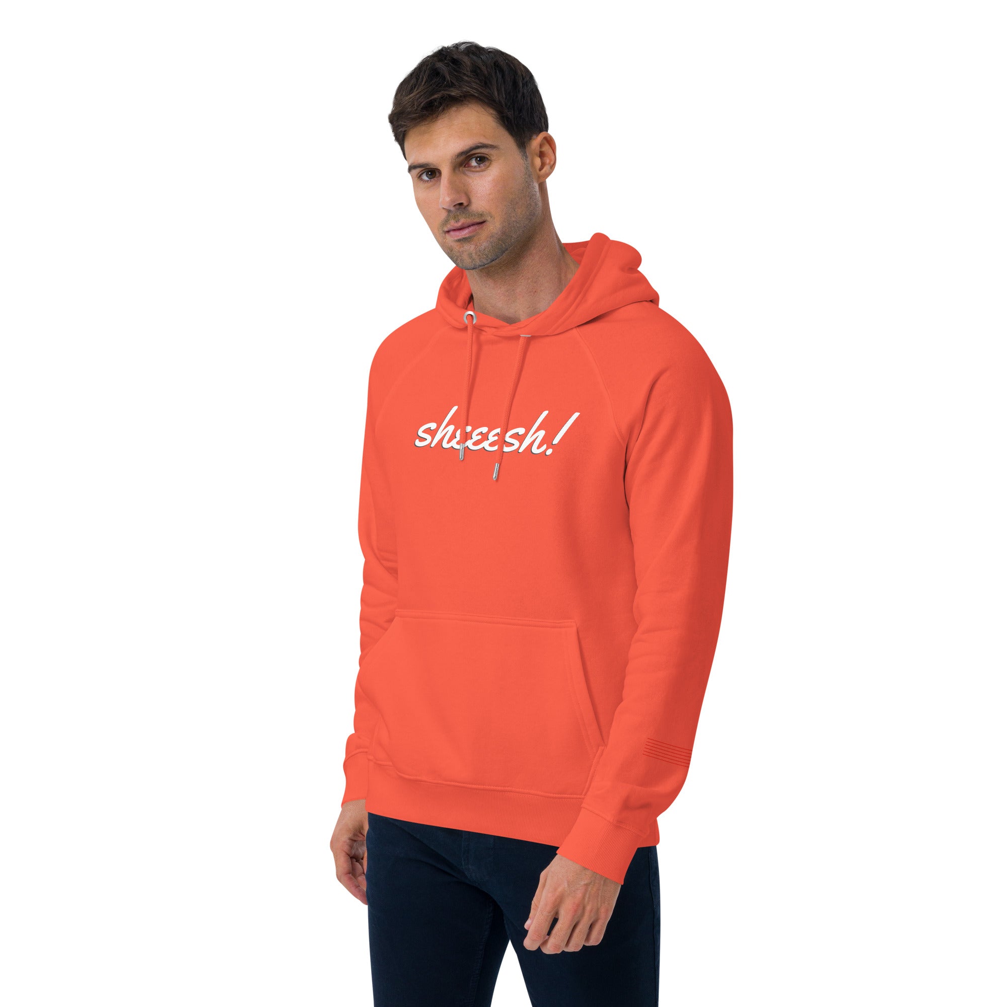 Sheeesh Unplug Unisex eco raglan hoodie