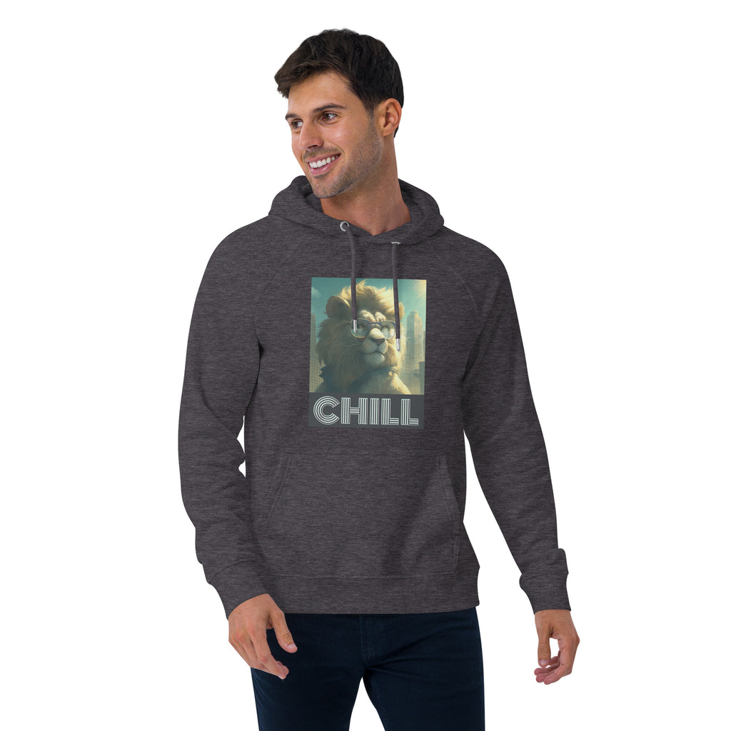 Cool Cat Chill Unisex eco raglan hoodie