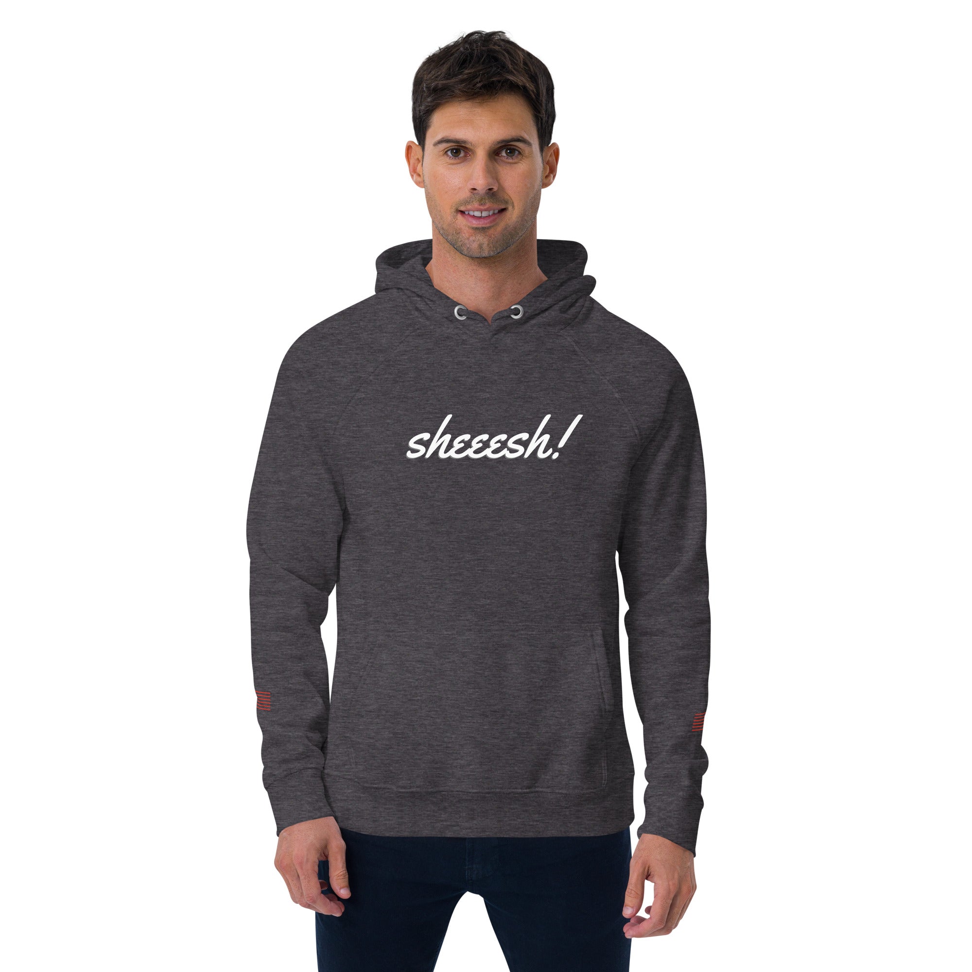 Sheeesh Unplug Unisex eco raglan hoodie