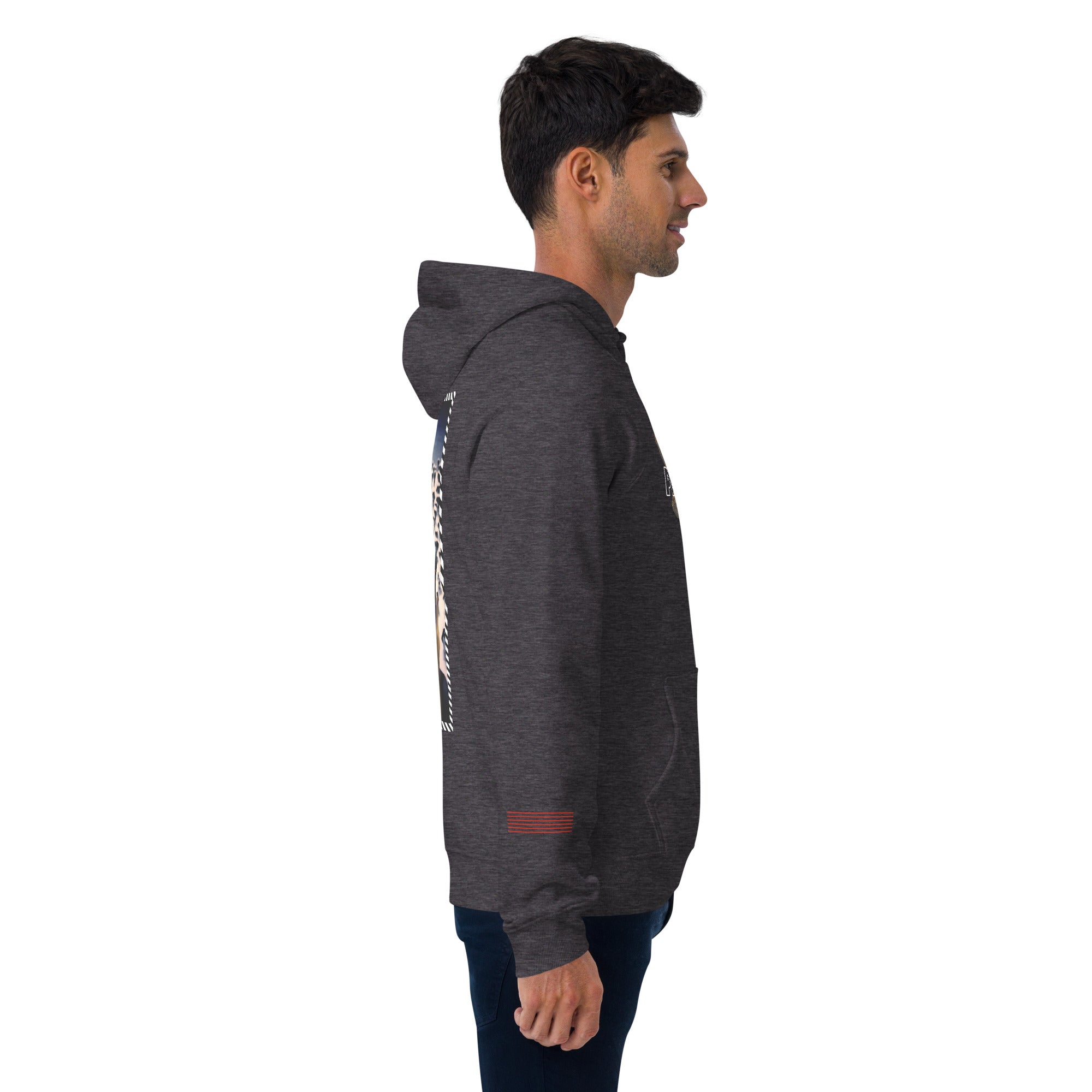 Dragonfly Perspective Unisex eco raglan hoodie