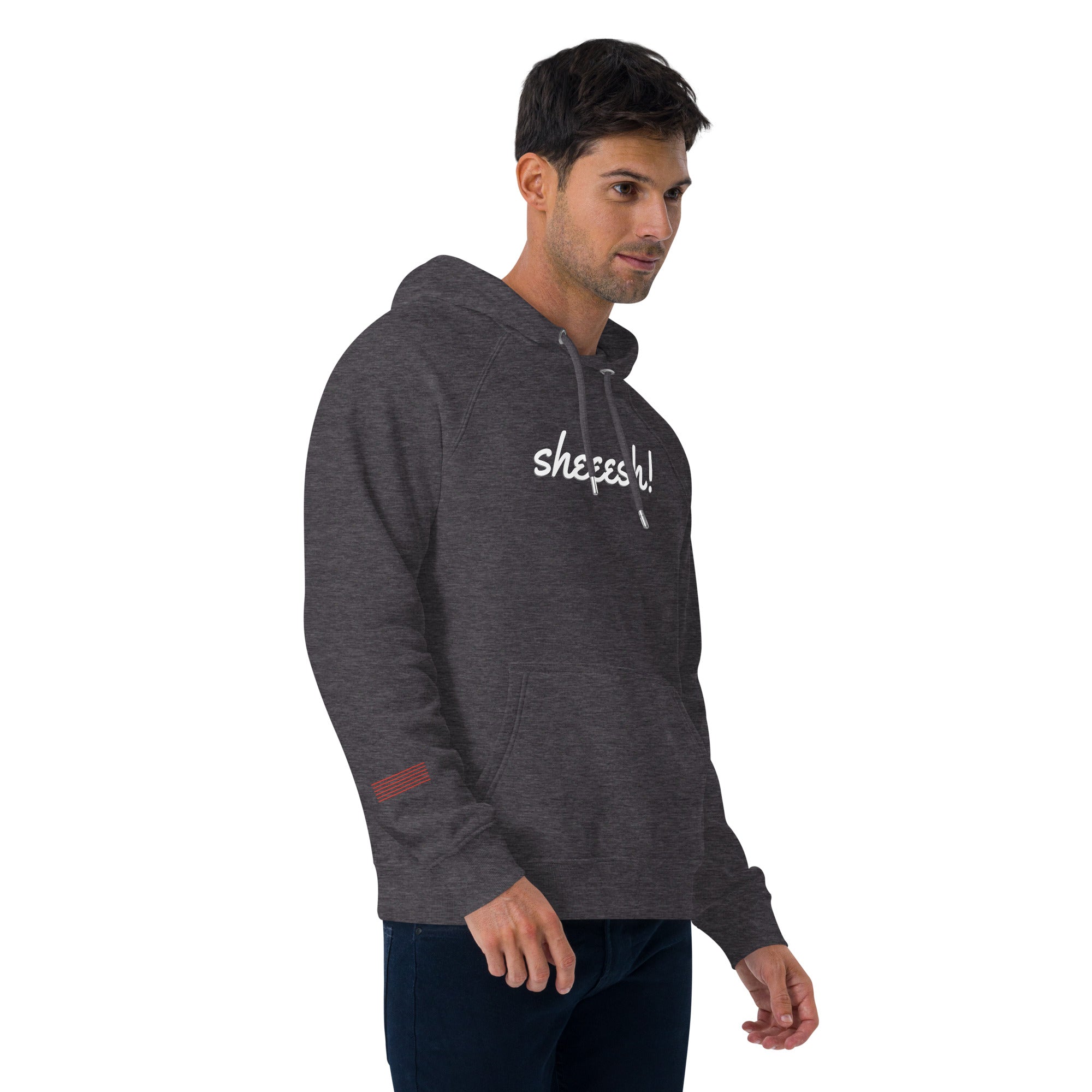 Sheeesh Unplug Unisex eco raglan hoodie