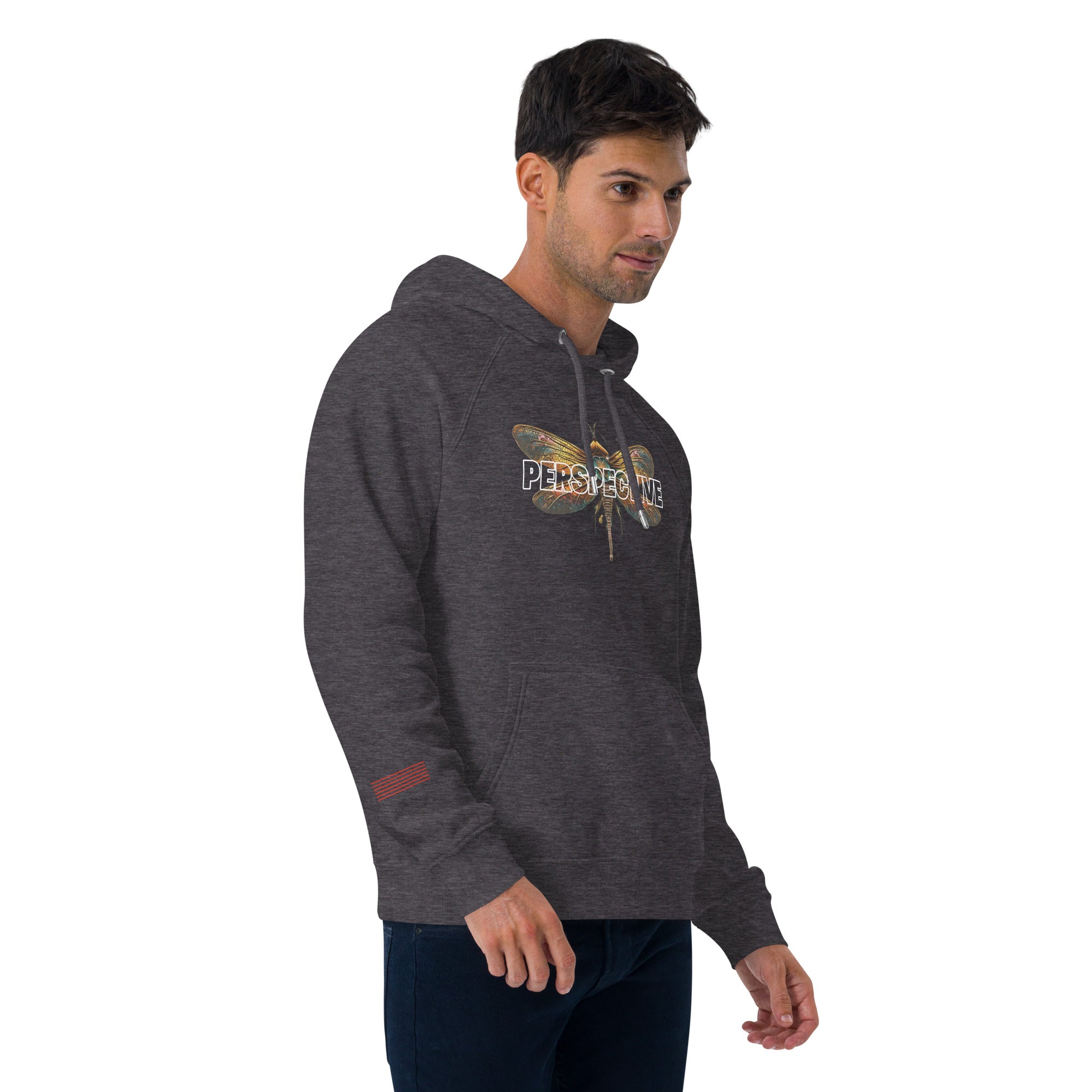 Dragonfly Perspective Unisex eco raglan hoodie