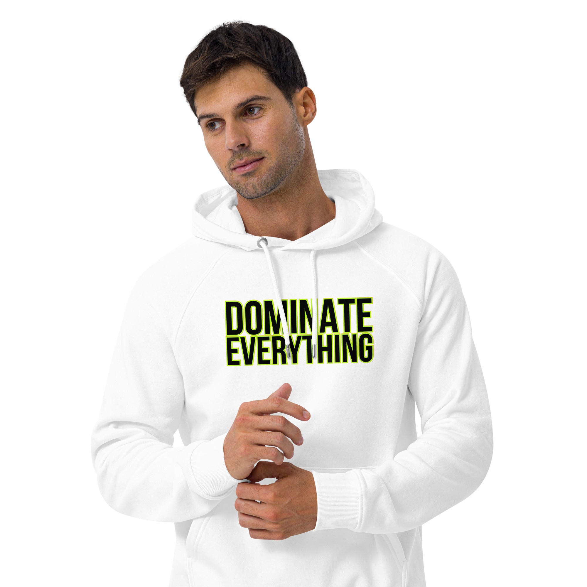 Dominate Everything Unisex eco raglan hoodie