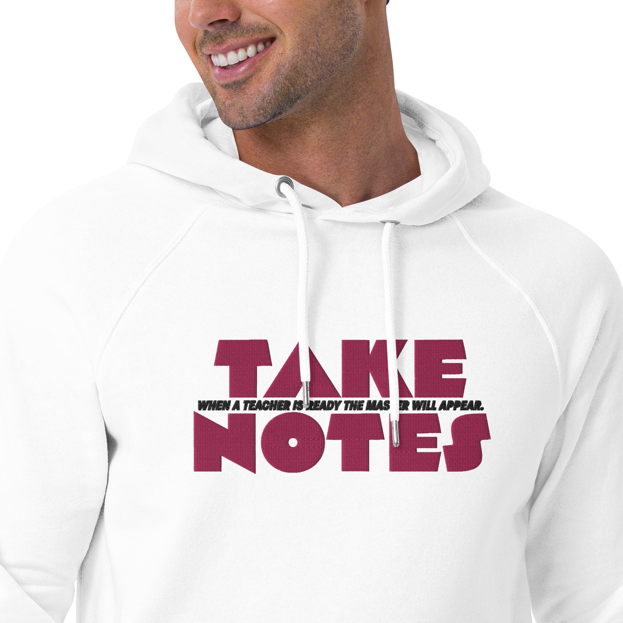 Take Notes #1 Unisex eco raglan hoodie