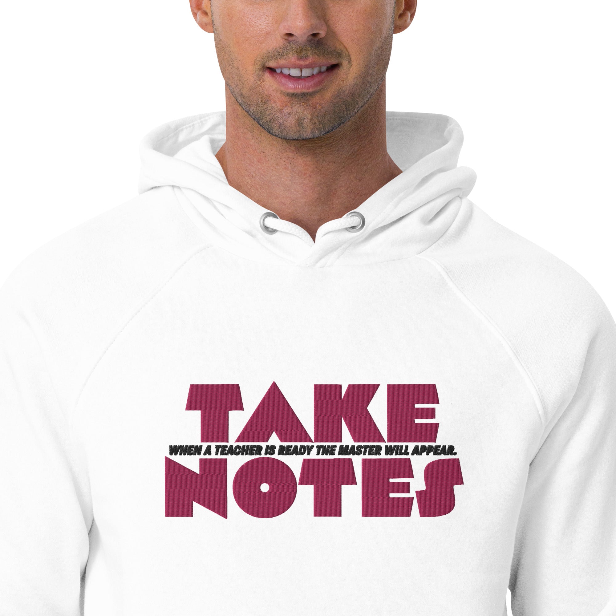 Take Notes #1 Unisex eco raglan hoodie