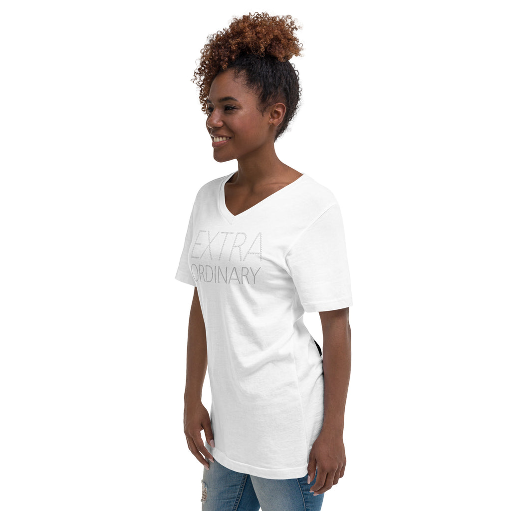 Extra Ordinary (Crispy) Unisex Short Sleeve V-Neck T-Shirt