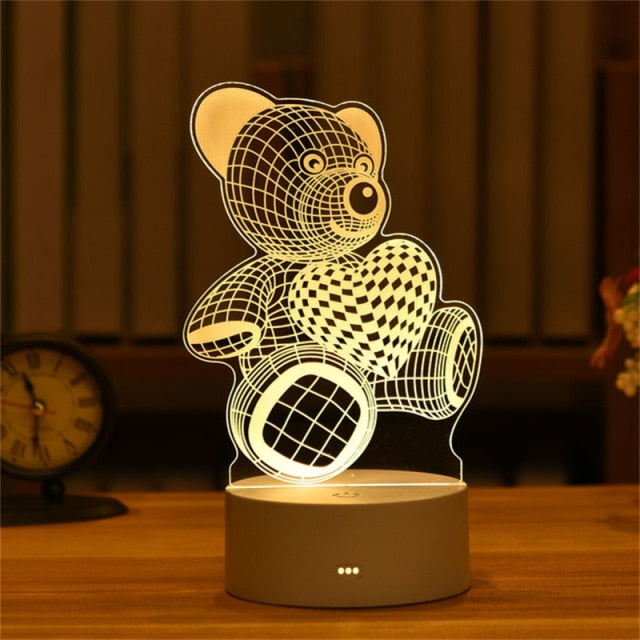 Romantic 3D Lamp - Commercial Universe Boutique 