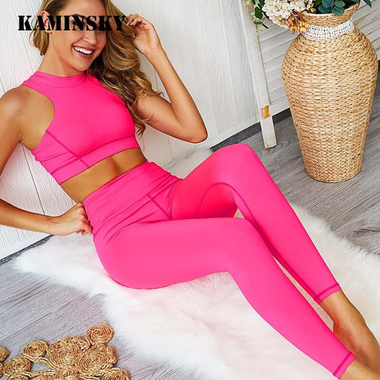 High Waist Leggings Skinny Sports Tracksuit - Commercial Universe Boutique 