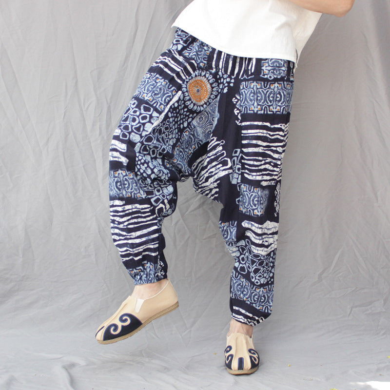 Big Crotch Floor Pants, Loose Thai Pants, Lantern Pants, Big Size Harem Pants - Commercial Universe Boutique 
