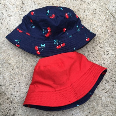 Cherry print Bucket Fisherman Hat - Commercial Universe Boutique 