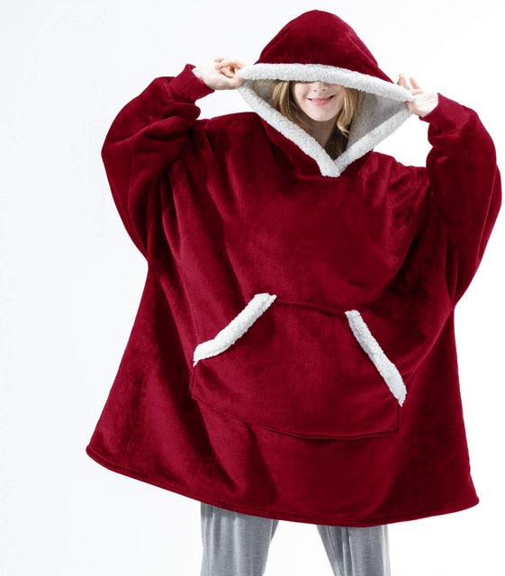 Large Hoodie Blanket With Sleeves - Commercial Universe Boutique 