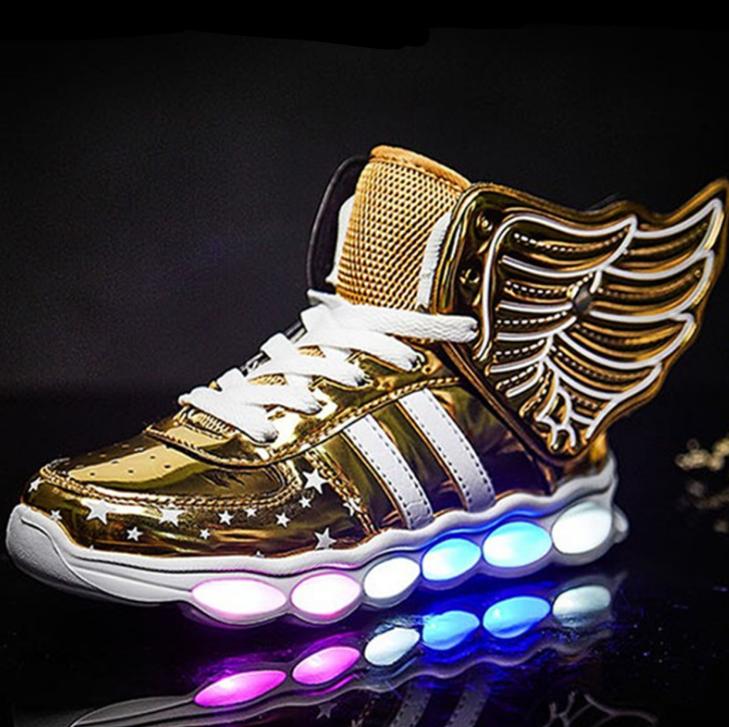 Fashion Shoes Kids Led Usb Charging Glowing Sneakers - Commercial Universe Boutique 