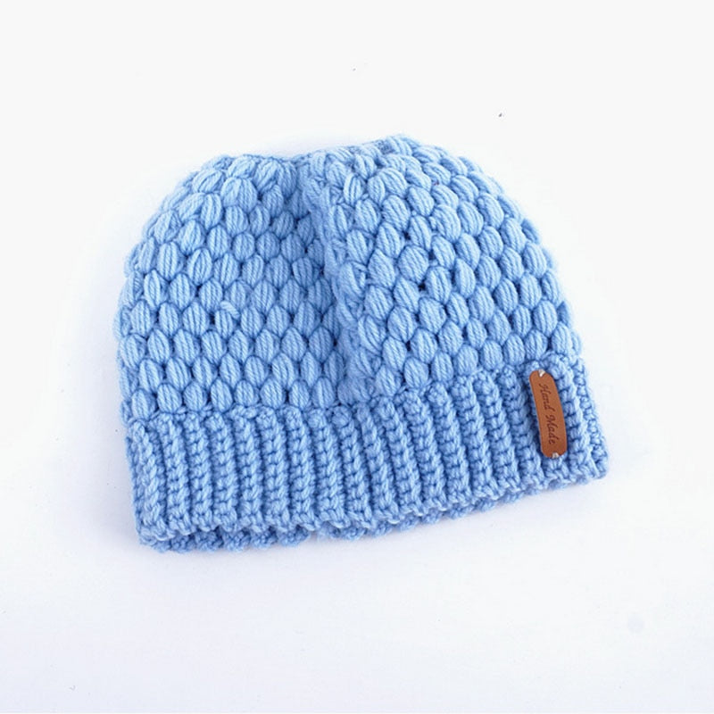 Winter Knitted Women's Ponytail Hats - Commercial Universe Boutique 