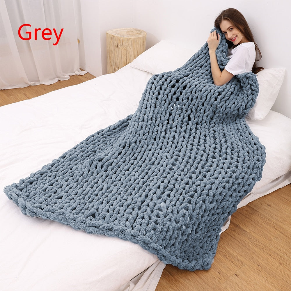 Yarn Knitted Blanket - Commercial Universe Boutique 