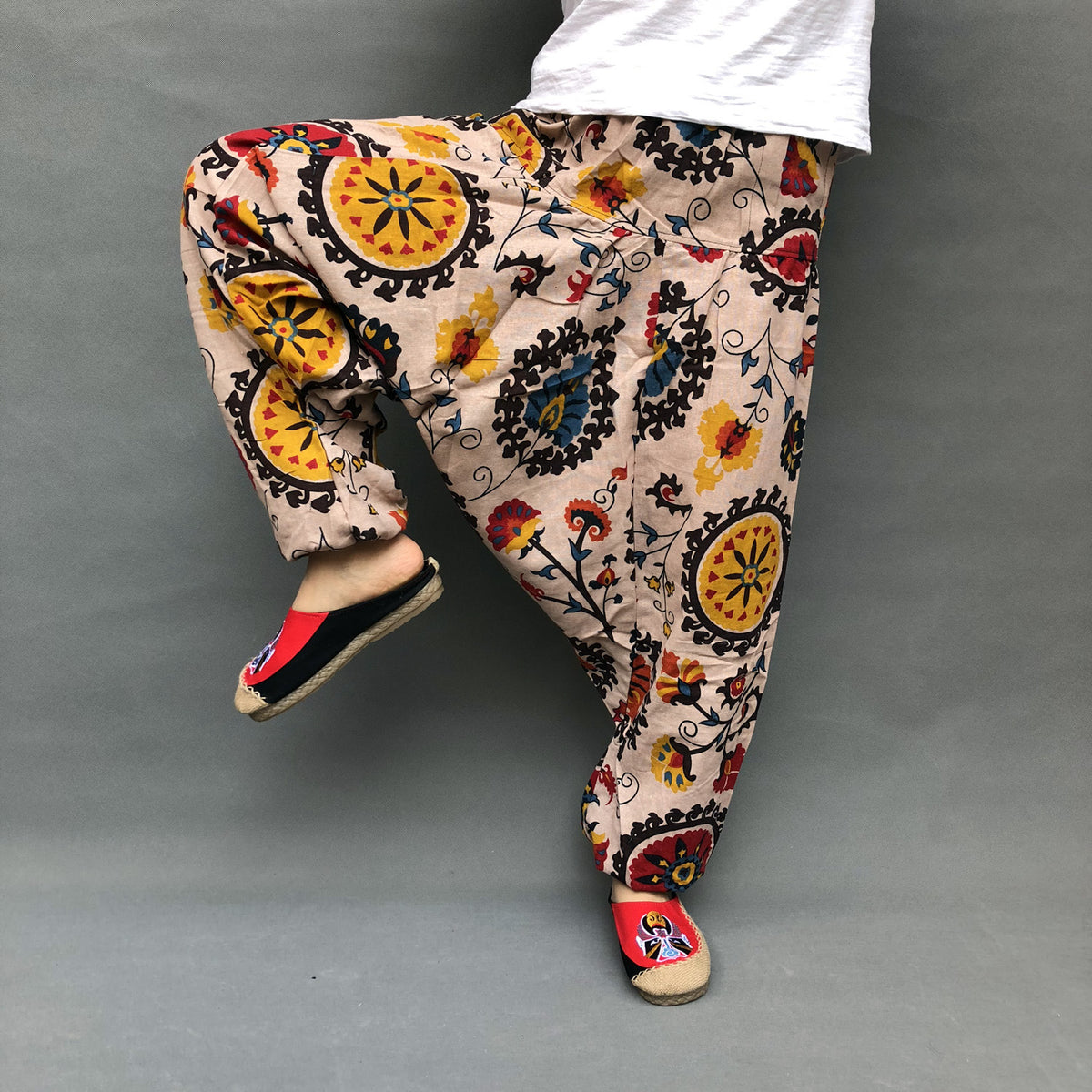 Big Crotch Floor Pants, Loose Thai Pants, Lantern Pants, Big Size Harem Pants - Commercial Universe Boutique 