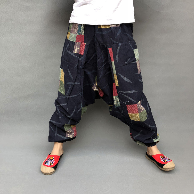 Big Crotch Floor Pants, Loose Thai Pants, Lantern Pants, Big Size Harem Pants - Commercial Universe Boutique 