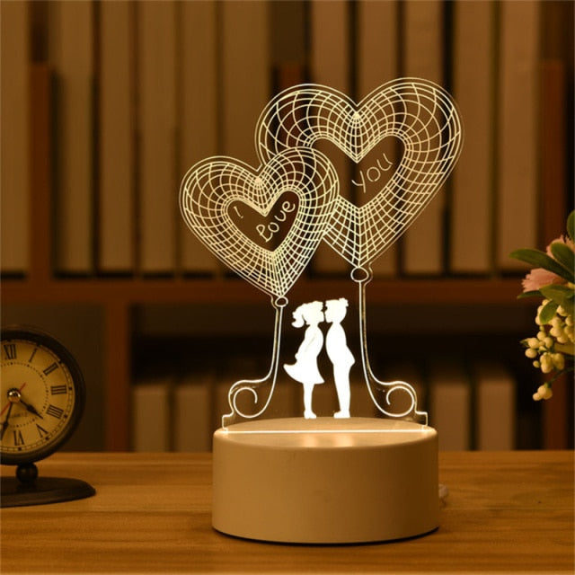 Romantic 3D Lamp - Commercial Universe Boutique 