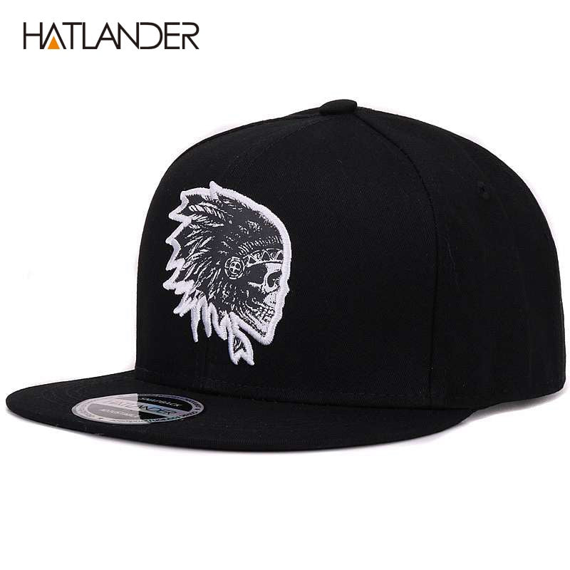 Embroidery Skull baseball hip hop snapbacks - Commercial Universe Boutique 