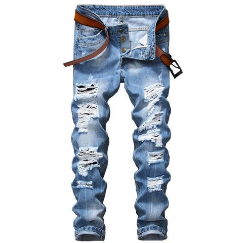 Men Ripped Jeans Pants - Commercial Universe Boutique 
