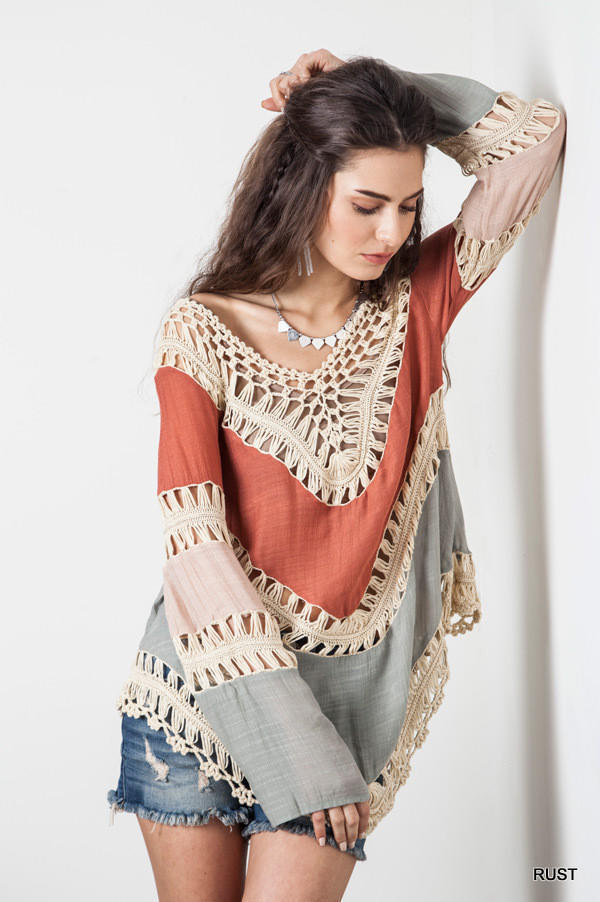 Female loose Bohemia beach blouse - Commercial Universe Boutique 