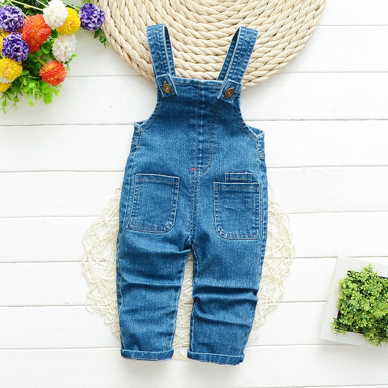 Toddler Infant Boys Long Pants Denim Overalls Dungarees - Commercial Universe Boutique 