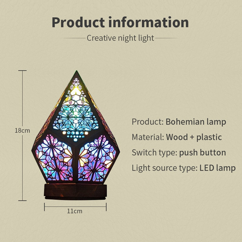 Wooden  LED Projection Night Lamp - Commercial Universe Boutique 