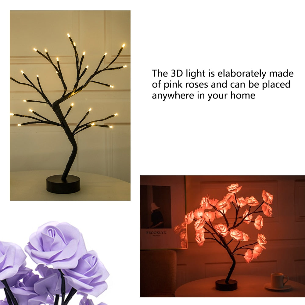 Rose Tree LED Table Lamp - Commercial Universe Boutique 