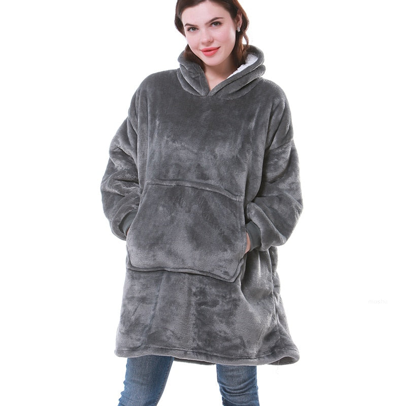 Large Hoodie Blanket With Sleeves - Commercial Universe Boutique 