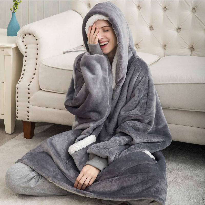 Large Hoodie Blanket With Sleeves - Commercial Universe Boutique 