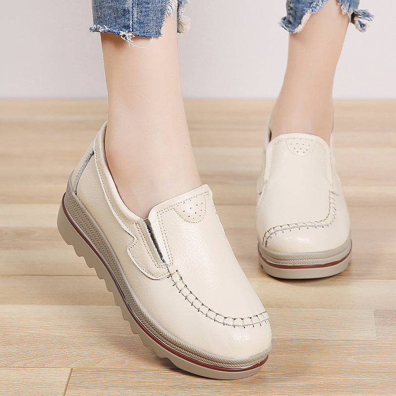 Casual Shoes Women Leather Shoes - Commercial Universe Boutique 