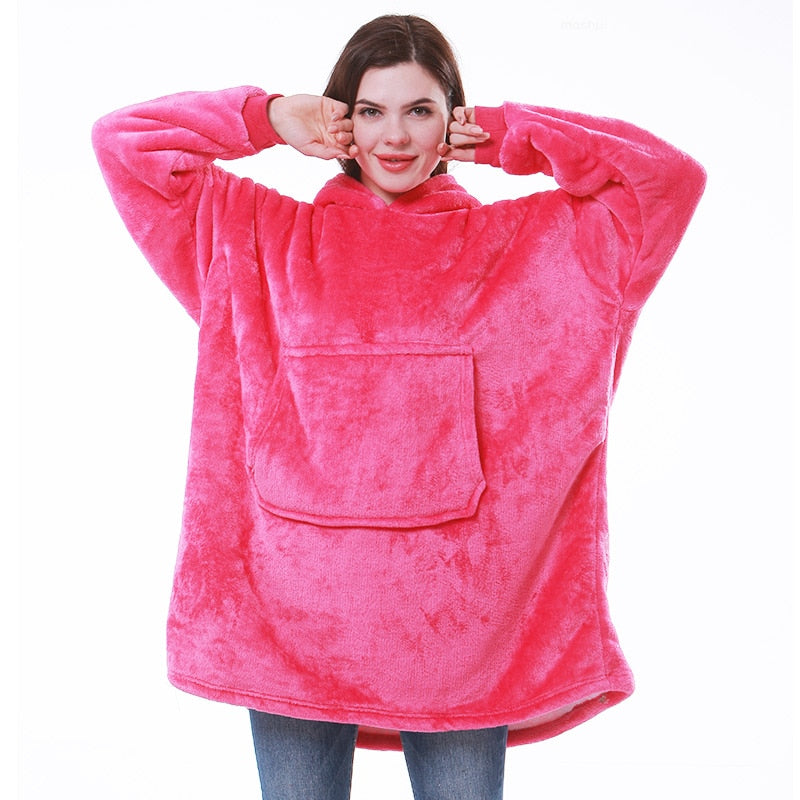 Large Hoodie Blanket With Sleeves - Commercial Universe Boutique 