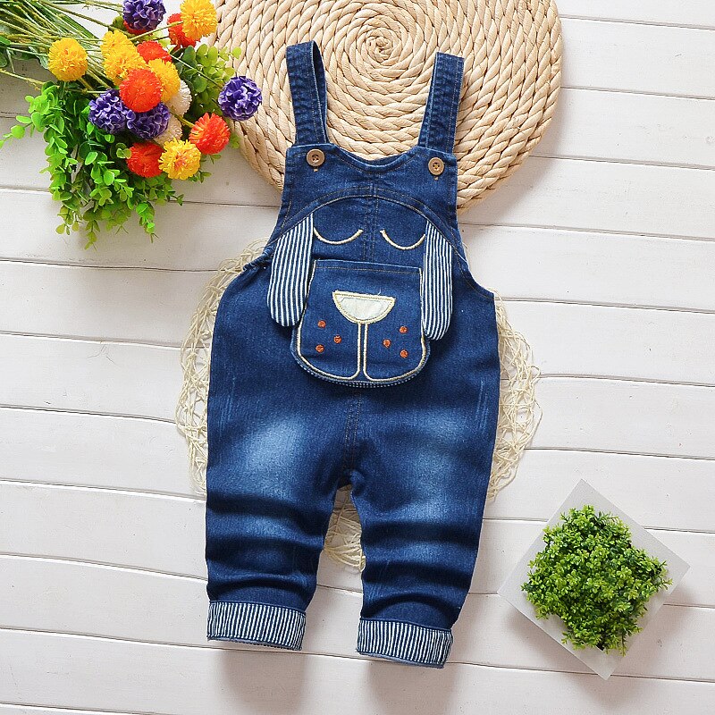 Toddler Infant Boys Long Pants Denim Overalls Dungarees - Commercial Universe Boutique 