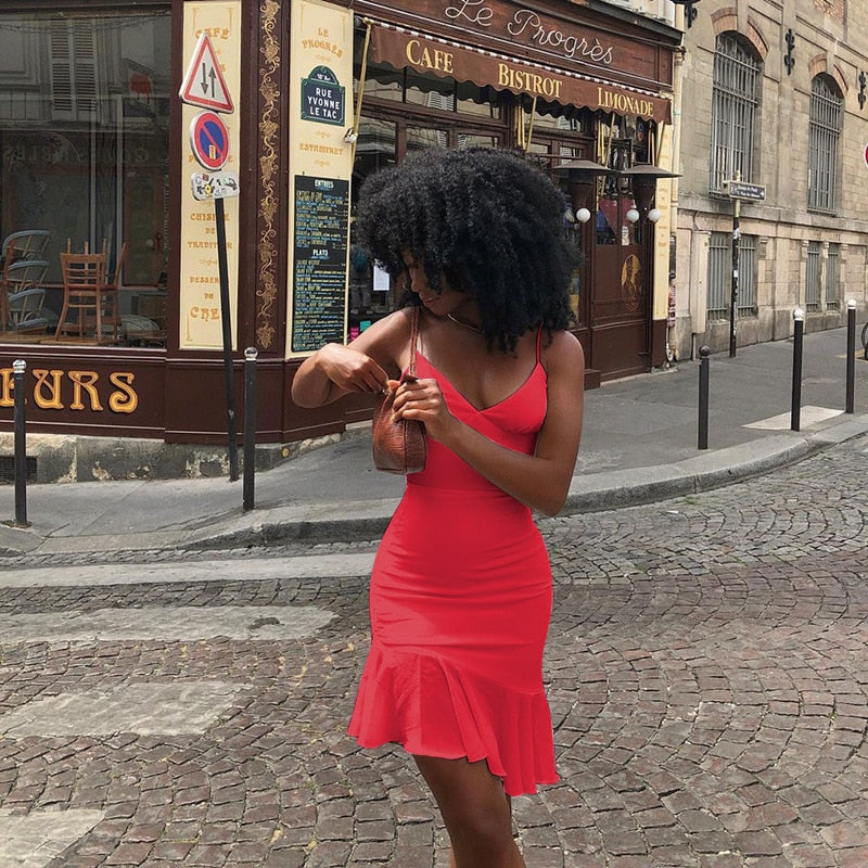 Spaghetti Straps Dress - Commercial Universe Boutique 