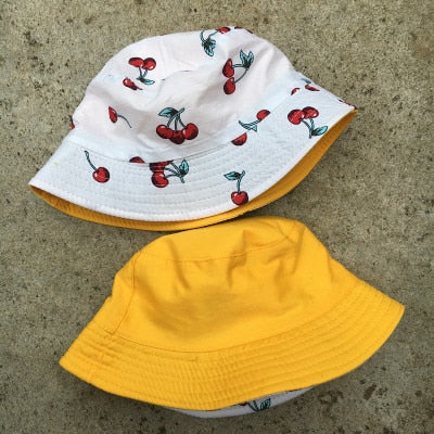 Cherry print Bucket Fisherman Hat - Commercial Universe Boutique 