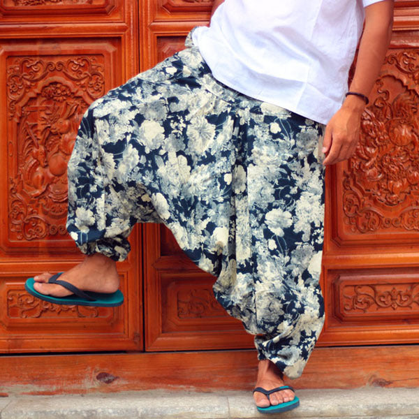 Big Crotch Floor Pants, Loose Thai Pants, Lantern Pants, Big Size Harem Pants - Commercial Universe Boutique 