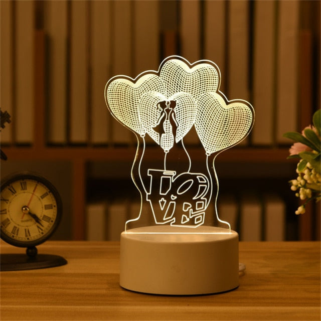 Romantic 3D Lamp - Commercial Universe Boutique 