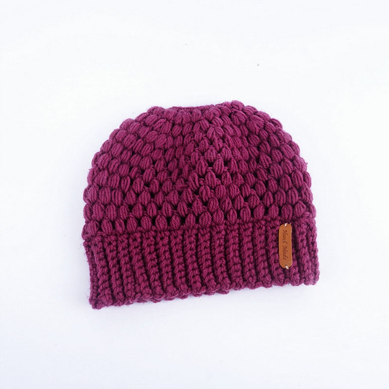 Winter Knitted Women's Ponytail Hats - Commercial Universe Boutique 