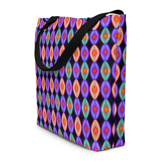 Dark Carnival Crispy All-Over Print Large Tote Bag