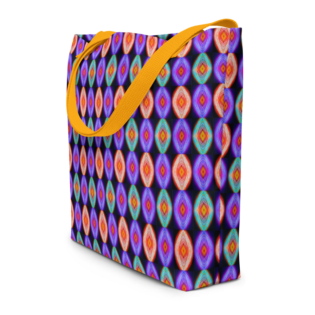 Dark Carnival Crispy All-Over Print Large Tote Bag
