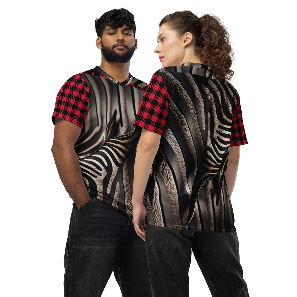 Hyper Stripes Recycled unisex sports jersey